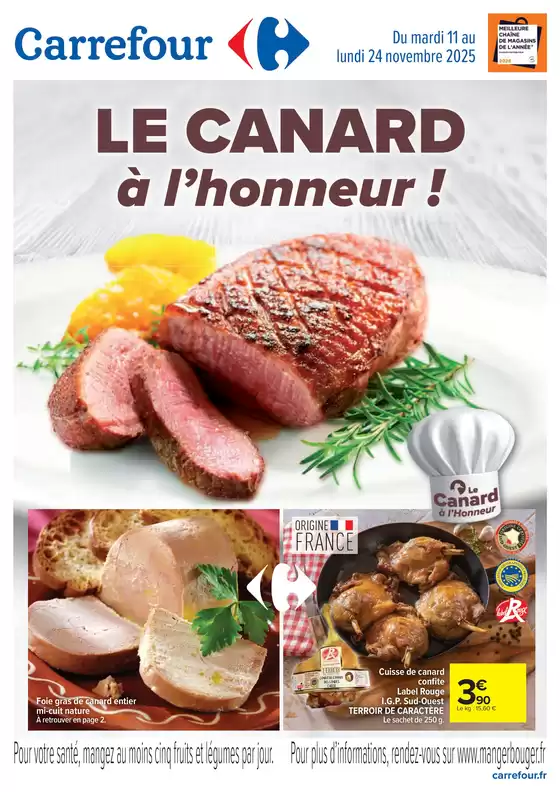 Catalogue Carrefour à | LE CANARD À L’HONNEUR | 2025-11-17T00:00:00.000Z - 2025-11-24T00:00:00.000Z