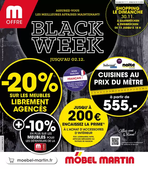 Catalogue Möbel Martin à Clermont-Ferrand | Black Week | 2025-11-17T00:00:00.000Z - 2025-12-02T00:00:00.000Z