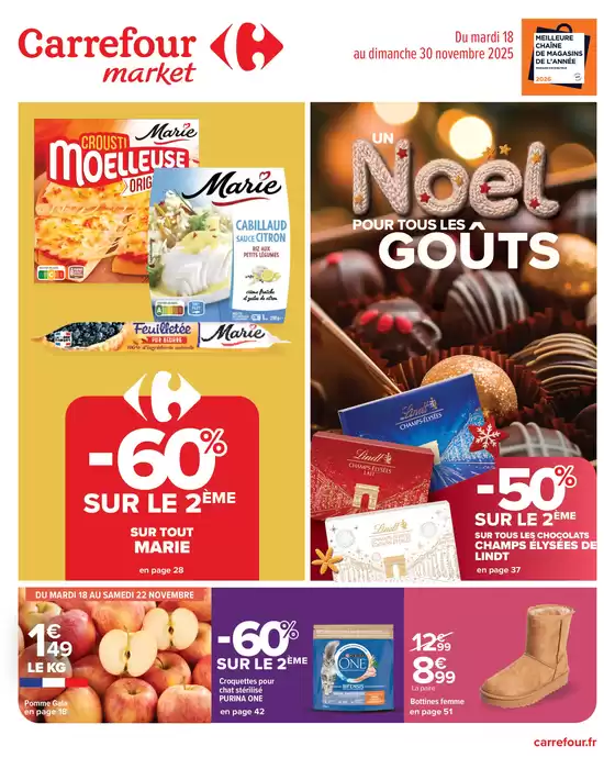 Catalogue Carrefour à Tarnos | UN NOËL POUR TOUS LES GOÛTS -50% SUR LE 2ÈME | 2025-11-17T00:00:00.000Z - 2025-11-30T00:00:00.000Z