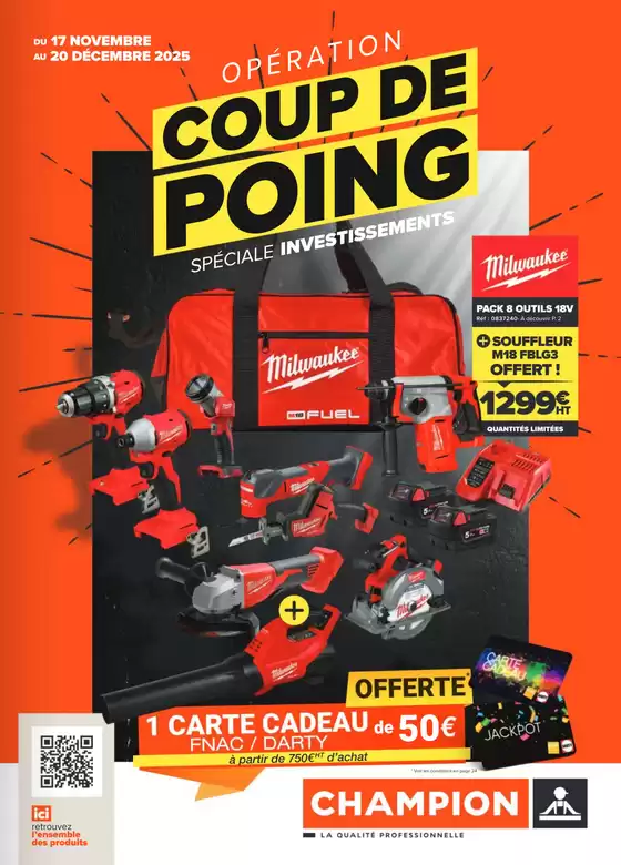 Catalogue Champion Direct à Saint-Laurent-de-Cerdans | Opération coup de poing | 2025-11-17T00:00:00.000Z - 2025-12-20T00:00:00.000Z