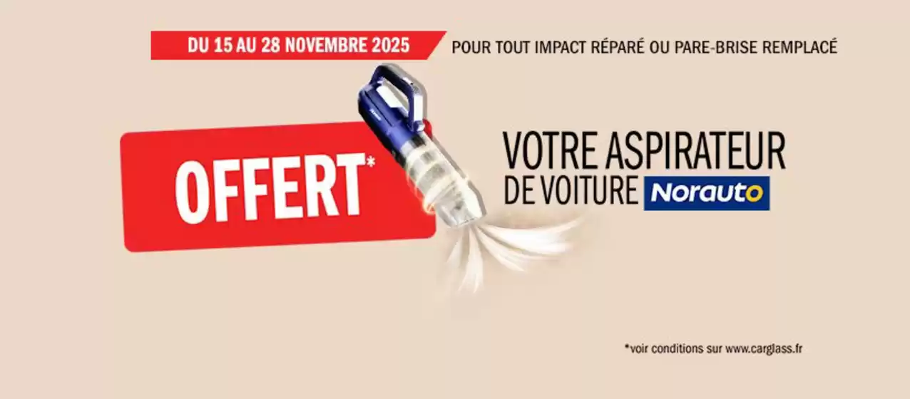 Catalogue Carglass à Les Ulis | Pour tout impact réparé ou pare-brise remplacé | 2025-11-18T00:00:00.000Z - 2025-11-28T00:00:00.000Z