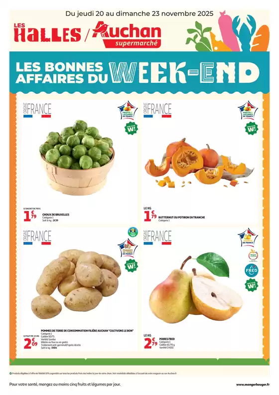 Catalogue Auchan Supermarché à Sévérac-le-Château | Les bons plans du week-end dans votre super ! | 2025-11-19T00:00:00.000Z - 2025-11-23T00:00:00.000Z