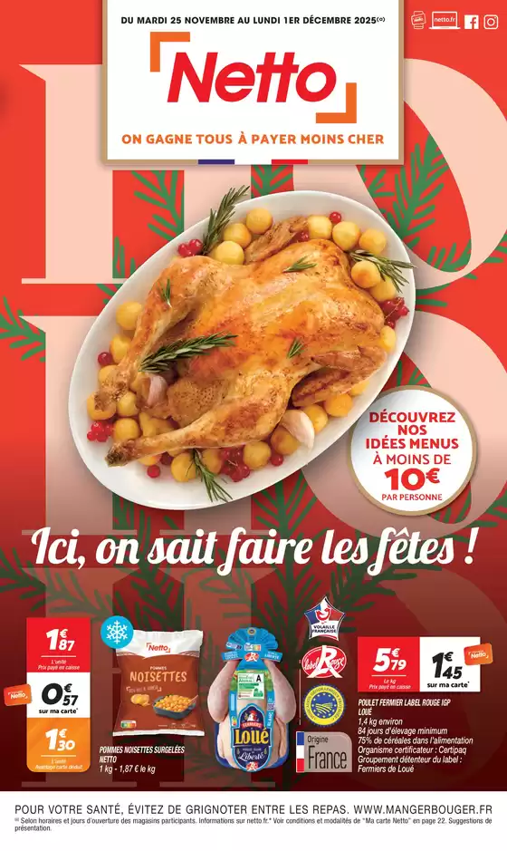 Catalogue Netto à Poncé-sur-le-Loir | Festif | 2025-11-25T00:00:00.000Z - 2025-12-01T00:00:00.000Z