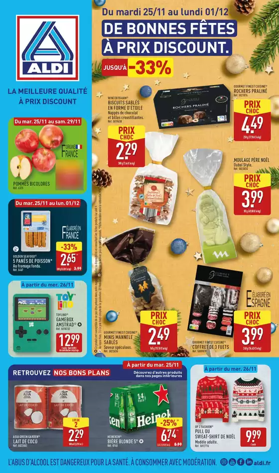 Catalogue Aldi à Poncé-sur-le-Loir | De bonnes fêtes à prix discount | 2025-11-25T00:00:00.000Z - 2025-12-01T00:00:00.000Z