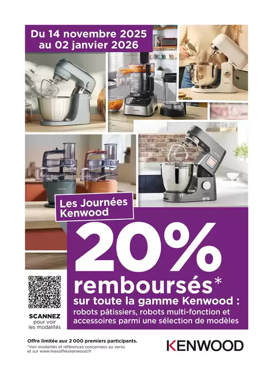 Catalogue Boulanger à Paris | Offre KENWOOD: 20% remboursés! | 2025-11-19T00:00:00.000Z - 2026-01-02T00:00:00.000Z