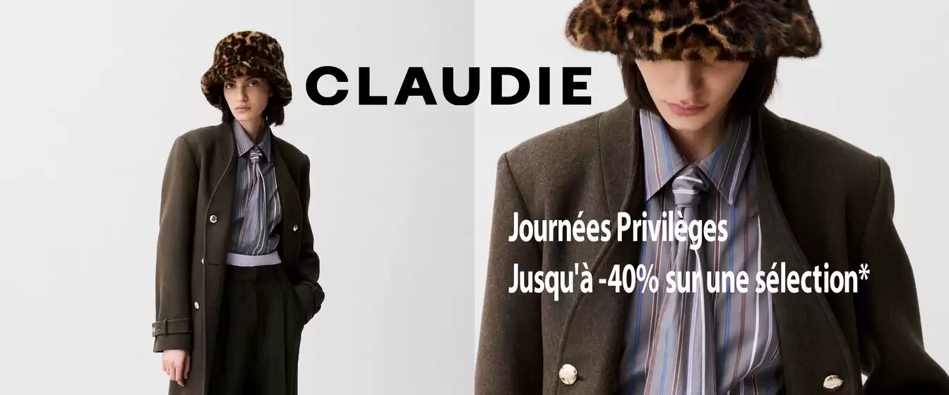 Catalogue Claudie Pierlot à Pau | Journées Privilèges Jusqu'à -40% sur une sélection* | 2025-11-20T00:00:00.000Z - 2025-12-14T00:00:00.000Z
