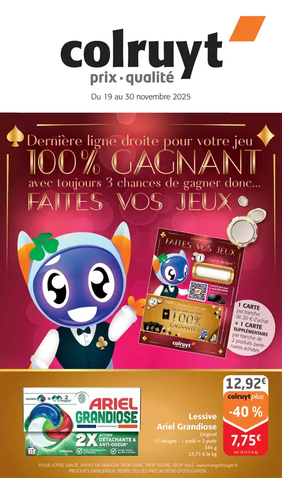 Catalogue Colruyt | Dernière ligne droite pour votre jeu 100 % gagnant ! | 2025-11-24T00:00:00.000Z - 2025-11-30T00:00:00.000Z