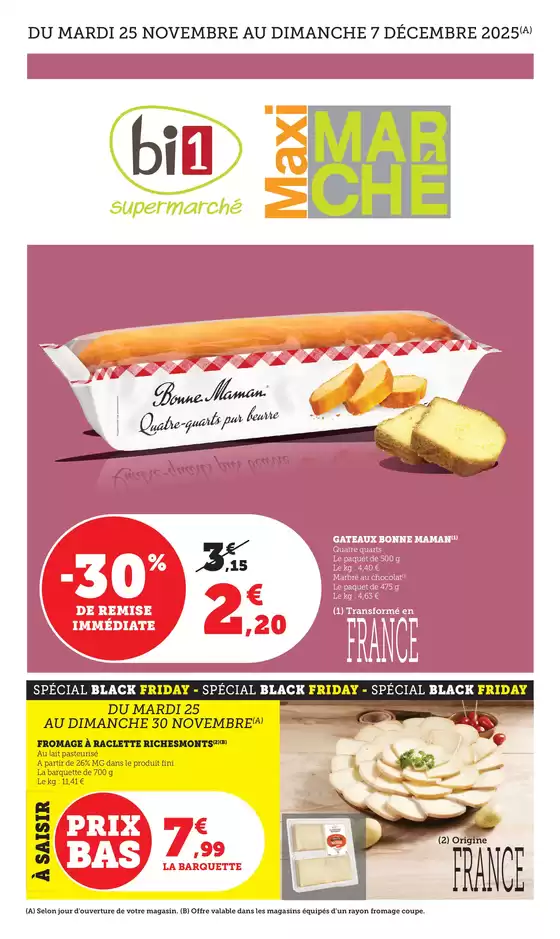 Catalogue Maximarché | bi1 supermarché Maxi MARCHÉ | 2025-11-25T00:00:00.000Z - 2025-12-07T00:00:00.000Z