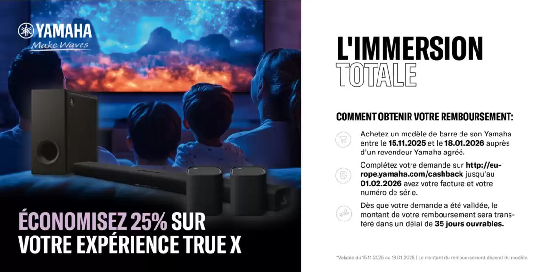 Catalogue Group Digital à Paris | YAMAHA BARRE DE SON | 2025-11-15T00:00:00.000Z - 2026-01-18T00:00:00.000Z