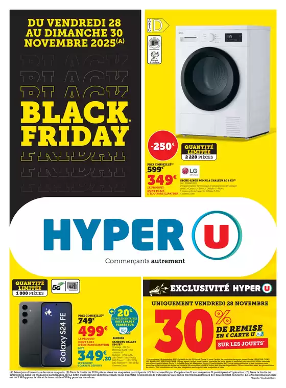 Catalogue Hyper U à Saint-Paul-de-Vence | Black Friday | 2025-11-28T00:00:00.000Z - 2025-11-30T00:00:00.000Z