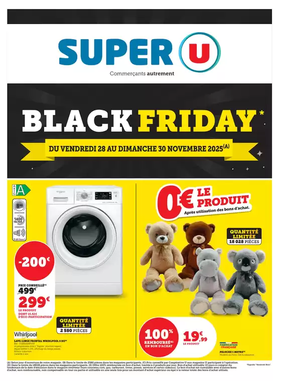 Catalogue Super U à Erquy | Black Friday | 2025-11-28T00:00:00.000Z - 2025-11-30T00:00:00.000Z