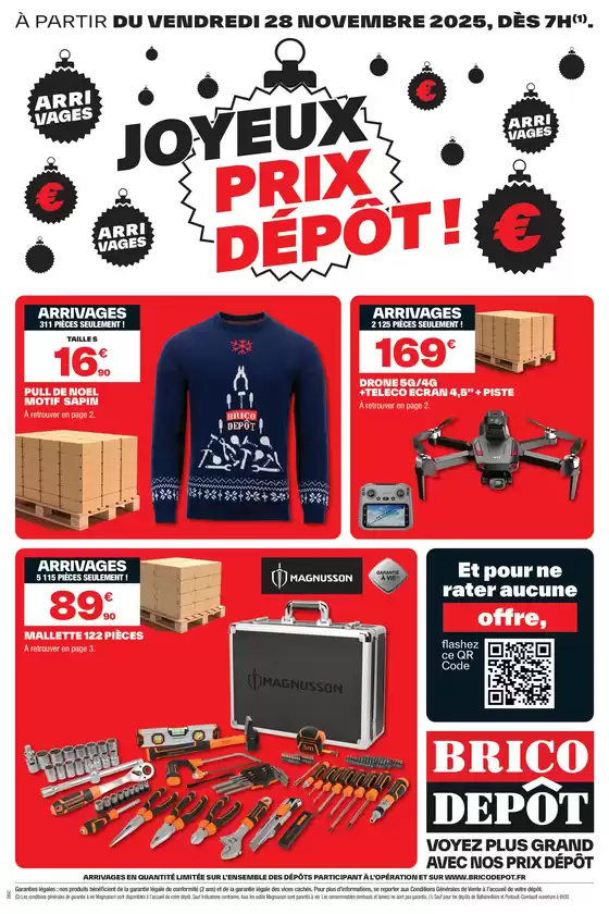 Catalogue Brico Dépôt à Segré | JOYEUX PRIX DÉPÔT ! | 2025-11-28T00:00:00.000Z - 2025-12-24T00:00:00.000Z