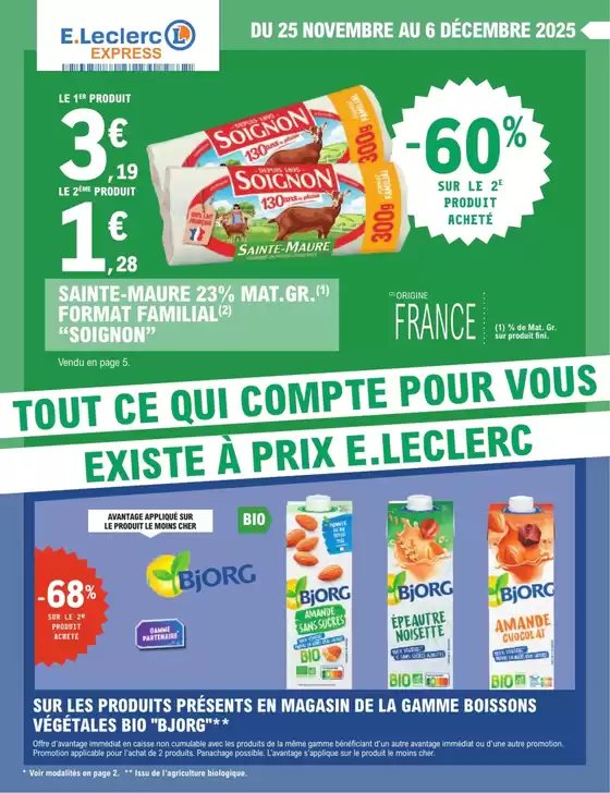 Catalogue E.Leclerc Express | DEPENSER MOINS 23 - EXPRESS | 2025-11-25T00:00:00.000Z - 2025-12-06T00:00:00.000Z