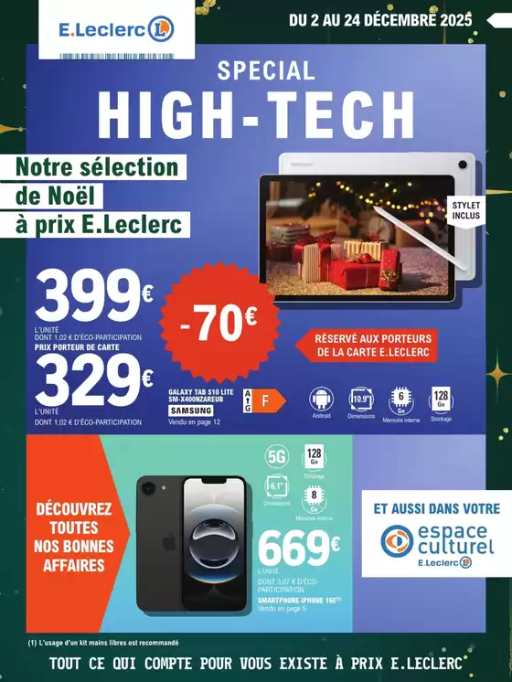 Catalogue E.Leclerc à | HIGH-TECH NOËL | 2025-12-02T00:00:00.000Z - 2025-12-24T00:00:00.000Z