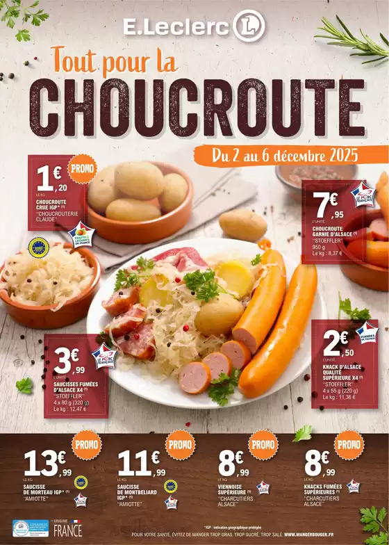 Catalogue E.Leclerc | CHOUCROUTE | 2025-12-02T00:00:00.000Z - 2025-12-06T00:00:00.000Z