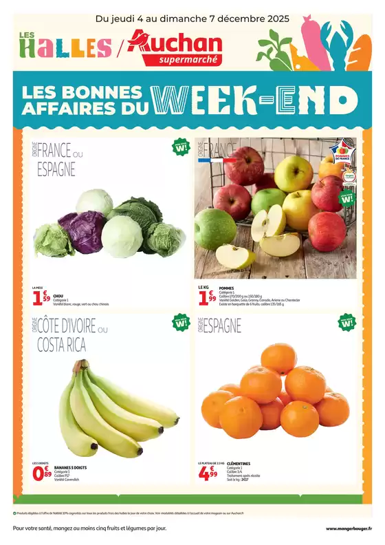 Catalogue Auchan Supermarché à Rouen | Les bons plans du week-end dans votre super ! | 2025-12-04T00:00:00.000Z - 2025-12-07T00:00:00.000Z