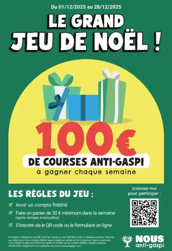 Catalogue Nous anti gaspi | Le Grand Jeu de Noël ! | 2025-12-02T00:00:00.000Z - 2025-12-28T00:00:00.000Z