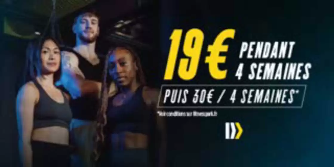Catalogue Fitness Park à Saint-Junien | 19€ pendant 4 semaines | 2025-12-02T00:00:00.000Z - 2025-12-31T00:00:00.000Z