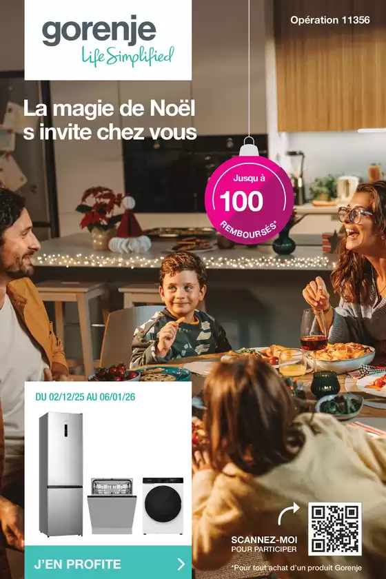 Catalogue Boulanger à Périgueux |  OFFRE Gorenje: jusqu'à 100€ remboursés ! | 2025-12-02T00:00:00.000Z - 2026-01-06T00:00:00.000Z