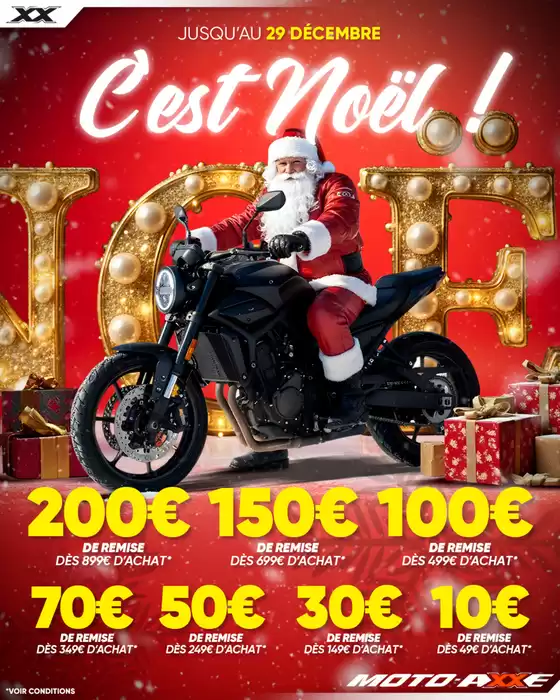 Catalogue Moto-Axxe à Saint-Brice-Courcelles | Cette année, le Père Noël a enfilé sa combinaison moto pour débarquer chez Moto Axxe avec des cadeaux XXL ! | 2025-12-02T00:00:00.000Z - 2025-12-29T00:00:00.000Z