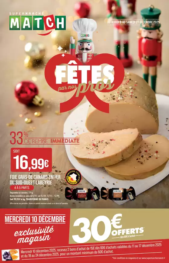 Catalogue Supermarché Match | FÊTES par nos pros | 2025-12-08T00:00:00.000Z - 2025-12-27T00:00:00.000Z
