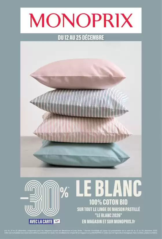 Catalogue Monoprix à Toulouse | LE BLANC | 2025-12-05T00:00:00.000Z - 2025-12-25T00:00:00.000Z