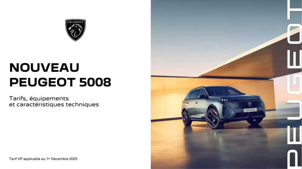 Catalogue Peugeot à Niort | Peugeot CT Nouveau 5008 | 2025-12-05T00:00:00.000Z - 2026-05-31T00:00:00.000Z