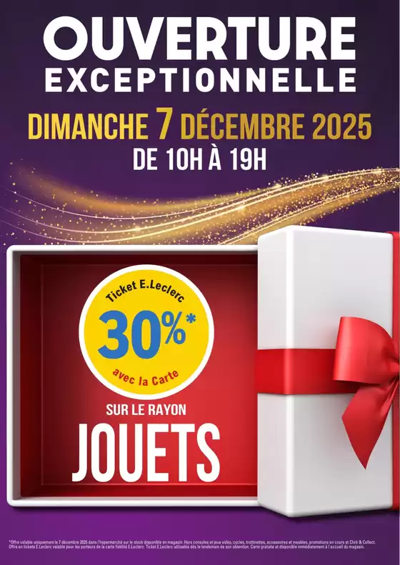 Catalogue E.Leclerc à Toulouse | OUV. DIMANCHE 7 DECEMBRE 2025 | 2025-12-07T00:00:00.000Z - 2025-12-07T00:00:00.000Z