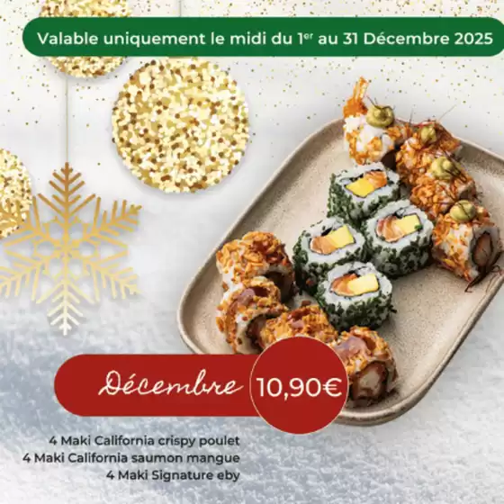 Catalogue Eat Sushi à Bourgoin-Jallieu | Décembre 2025 | 2025-12-05T00:00:00.000Z - 2025-12-31T00:00:00.000Z