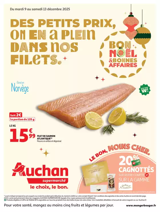 Catalogue Auchan Supermarché | DES PETITS PRIX, ON EN A PLEIN DANS NOS FILETS. | 2025-12-09T00:00:00.000Z - 2025-12-13T00:00:00.000Z