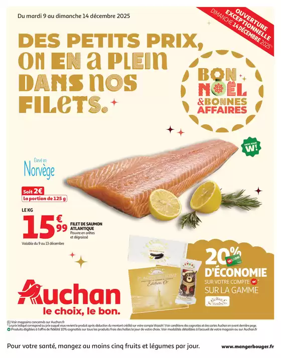 Catalogue Auchan Hypermarché à Marne-la-Vallée | Des petits prix, on en a plein dans nos filets | 2025-12-09T00:00:00.000Z - 2025-12-14T00:00:00.000Z