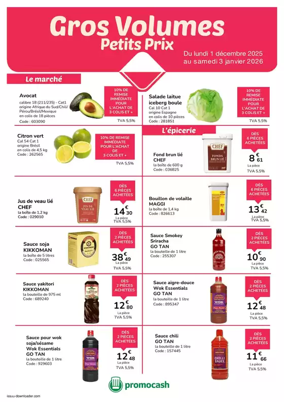 Catalogue Promocash à Paris | Cros volumes Petits Prix | 2025-12-09T00:00:00.000Z - 2026-01-03T00:00:00.000Z