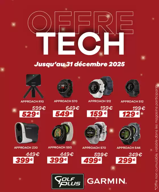 Catalogue Golf Plus à Aubervilliers | Promotions sur le matériel de golf high tech | 2025-12-09T00:00:00.000Z - 2025-12-31T00:00:00.000Z