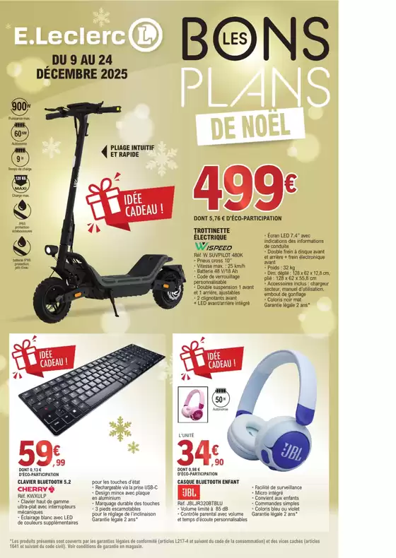 Catalogue E.Leclerc à | BONS PLANS NOËL | 2025-12-09T00:00:00.000Z - 2025-12-24T00:00:00.000Z
