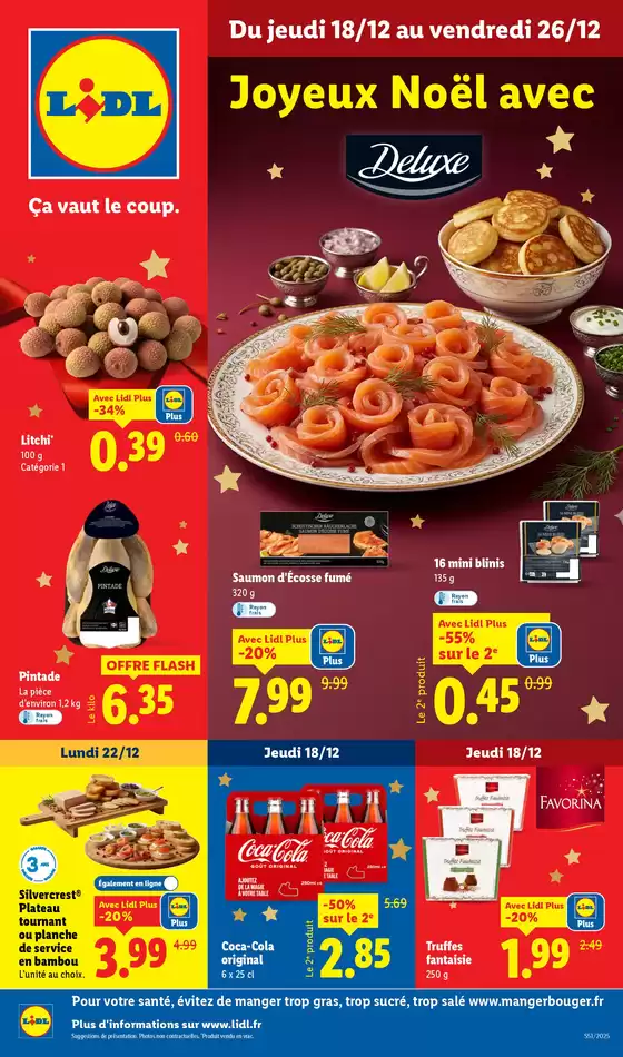 Catalogue Lidl à Saumur | Ne manquez pas le catalogue Lidl ! | 2025-12-18T00:00:00.000Z - 2025-12-26T00:00:00.000Z