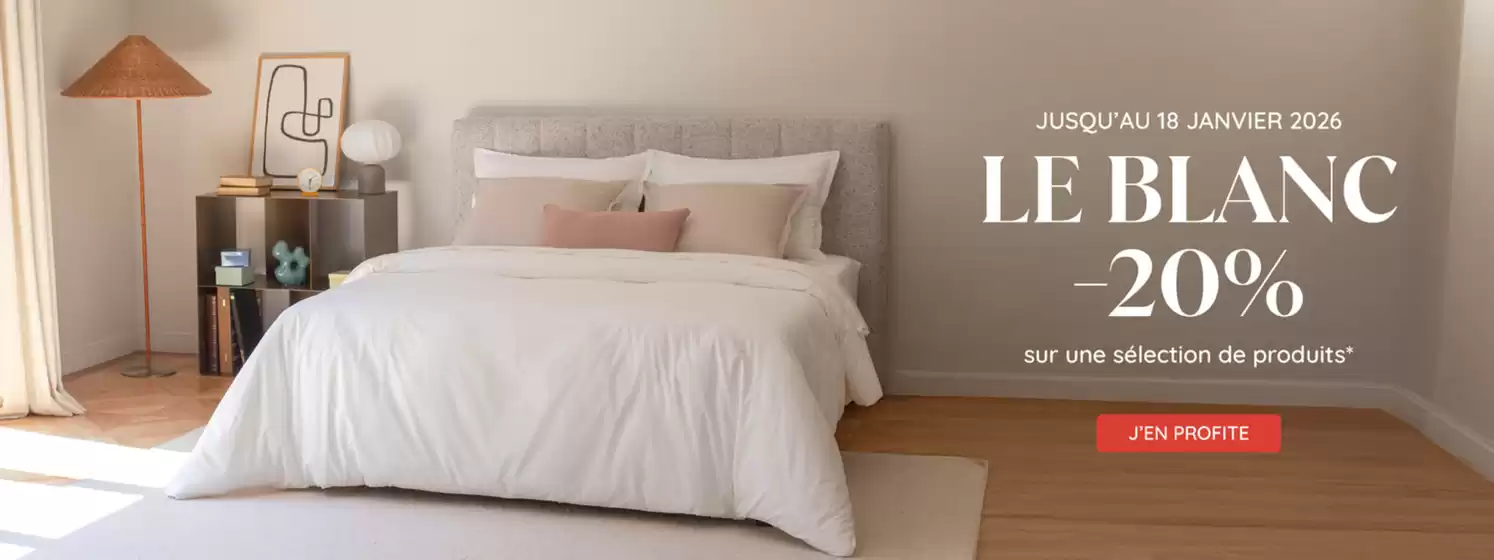 Catalogue Maison de la Literie à Nantes | Offre Le Blanc - 20% de remise | 2025-12-15T00:00:00.000Z - 2026-01-18T00:00:00.000Z