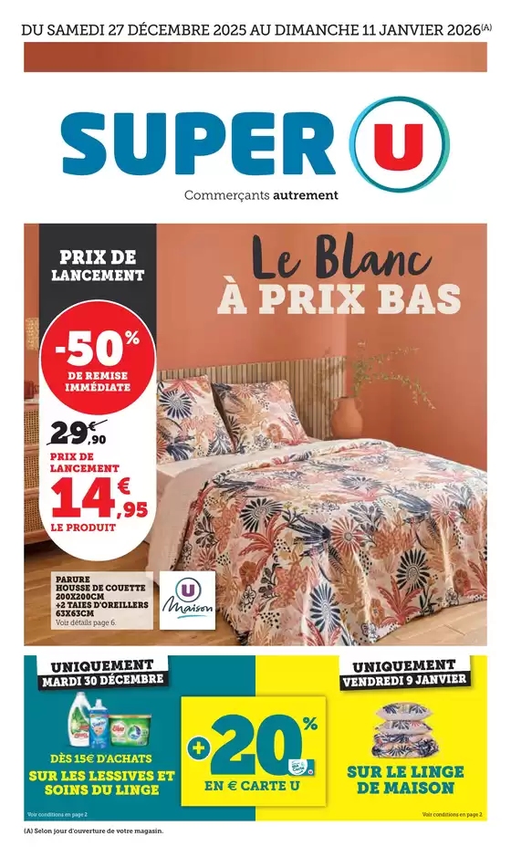 Catalogue Super U à Contest | Spécial Blanc | 2025-12-27T00:00:00.000Z - 2026-01-11T00:00:00.000Z