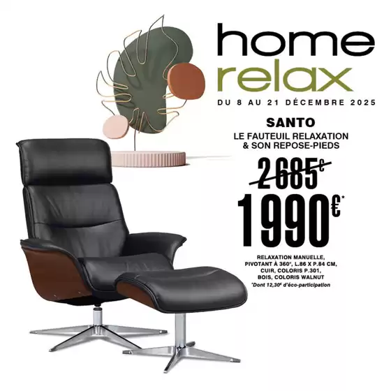 Catalogue Home Salons à Béziers | Home relax | 2025-12-18T00:00:00.000Z - 2025-12-21T00:00:00.000Z