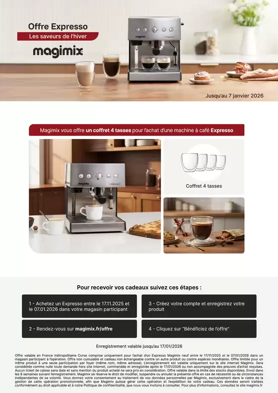 Catalogue Connexion à Laguiole | Magimix vous offre un coffret 4 tasses pour l’achat d’une machine à café Expresso | 2025-12-19T00:00:00.000Z - 2026-01-07T00:00:00.000Z