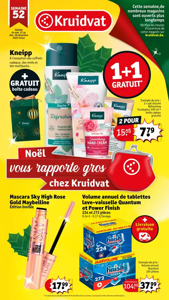 Catalogue Kruidvat | Noël vous rapporte gros chez Kruidvat | 2025-12-23T00:00:00.000Z - 2025-12-28T00:00:00.000Z