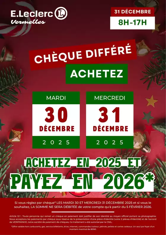 Catalogue E.Leclerc à Montpellier | OPERATION CHEQUE DIFFERE DECEMBRE N°2 | 2025-12-30T00:00:00.000Z - 2025-12-31T00:00:00.000Z