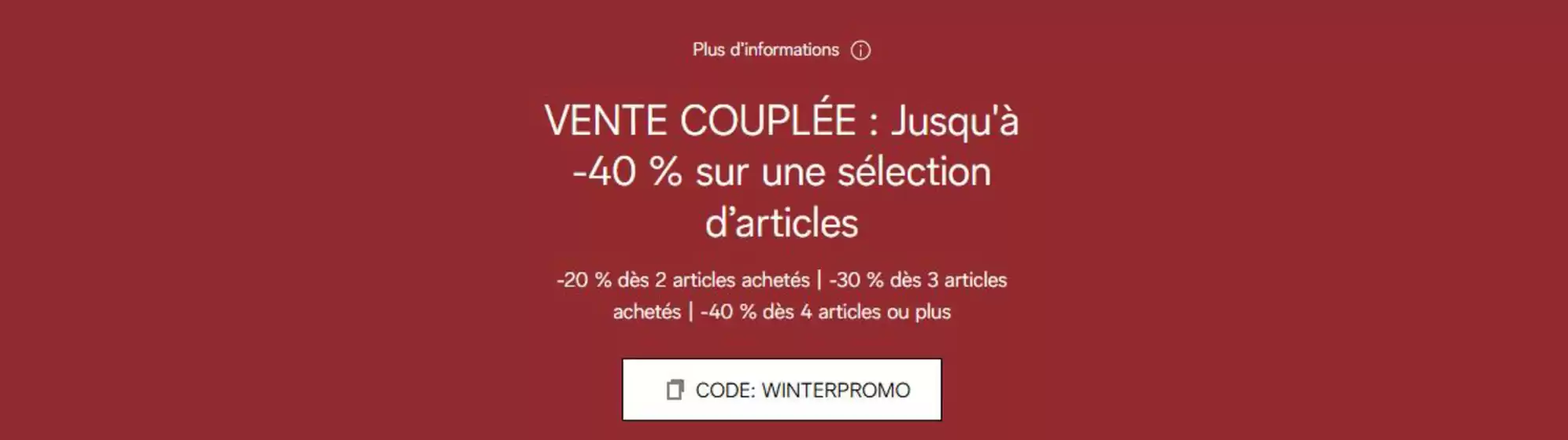 Catalogue C&A à | VENTE COUPLÉE : Jusqu'à -40 % sur une sélection d’articles | 2025-12-29T00:00:00.000Z - 2026-01-06T00:00:00.000Z