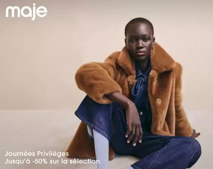 Catalogue Maje à Portet-sur-Garonne | Journées privilèges Jusqu'à -50% | 2025-12-29T00:00:00.000Z - 2026-01-11T00:00:00.000Z