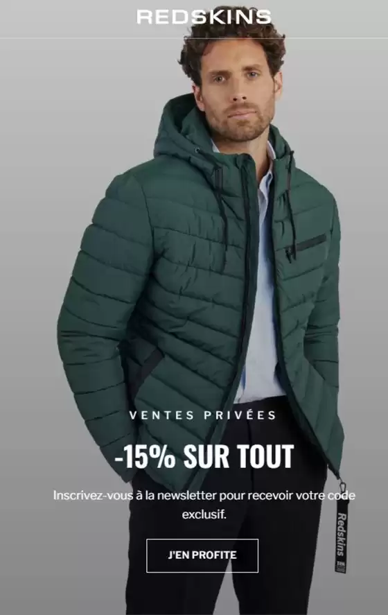 Catalogue Redskins | VENTES PRIVÉES -15% sur tout le site | 2025-12-29T00:00:00.000Z - 2026-01-06T00:00:00.000Z
