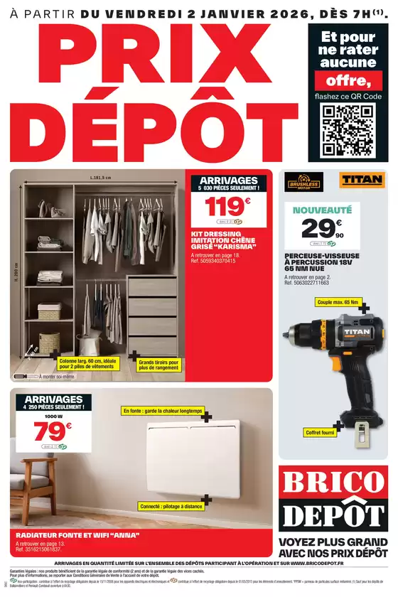 Catalogue Brico Dépôt | Les arrivages de Janvier à prix dépôt | 2026-01-02T00:00:00.000Z - 2026-01-29T00:00:00.000Z