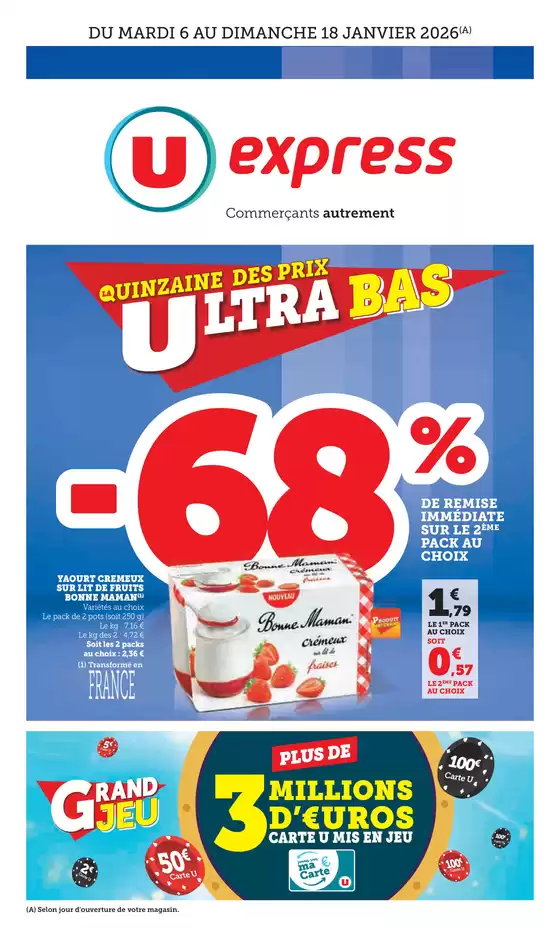 Catalogue U Express à Marseille | Temps Fort Bébé | 2026-01-06T00:00:00.000Z - 2026-01-18T00:00:00.000Z