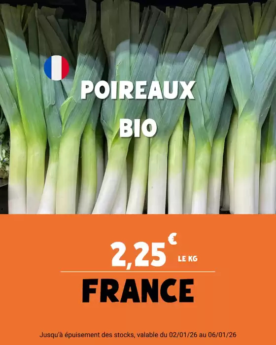 Catalogue Nous anti gaspi à Guilers | On commence l'année en beauté et en santé avec cette sélection de fruits et légumes en promo dès aujourd'hui jusqu'au 6 janvier | 2026-01-02T00:00:00.000Z - 2026-01-06T00:00:00.000Z
