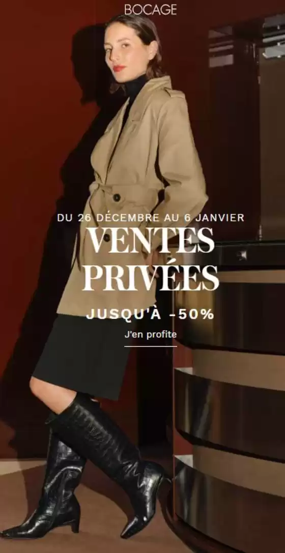 Catalogue Bocage à Paris | ventes privées Jusqu'à -50% | 2026-01-02T00:00:00.000Z - 2026-01-06T00:00:00.000Z