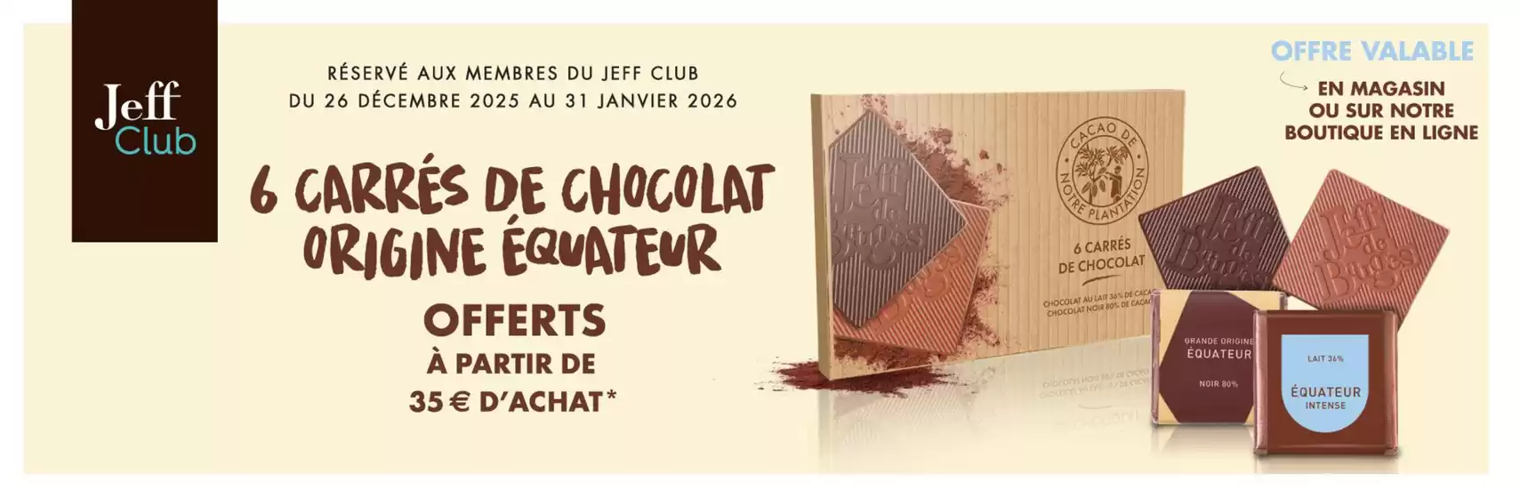 Catalogue Jeff de Bruges à Menton | Tous les jours !... | 2026-01-02T00:00:00.000Z - 2026-01-31T00:00:00.000Z
