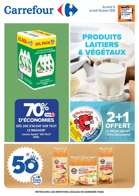 Catalogue Carrefour Drive à  | PRODUITS LAITIERS & VÉGÉTAUX | 2026-01-13T00:00:00.000Z - 2026-01-26T00:00:00.000Z